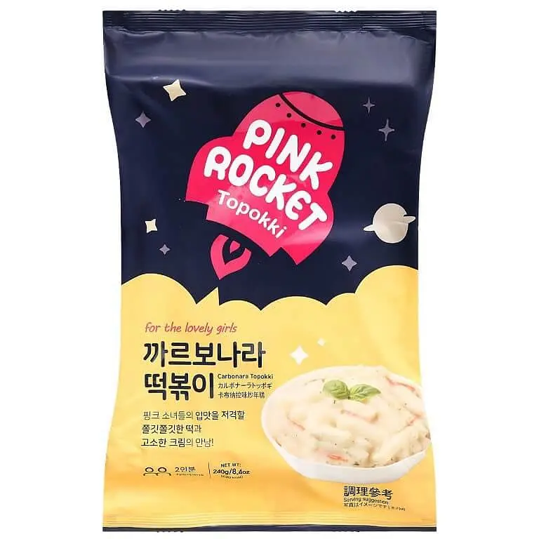 Токпоккі Pink Rocket Carbonara 240 г