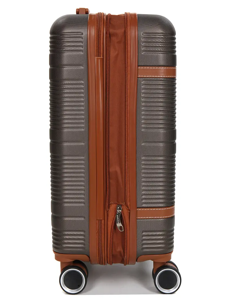 Валіза маленька S ABS-пластик Worldline Airtex 629 56×36×22см 38л Коричнева - фото 7