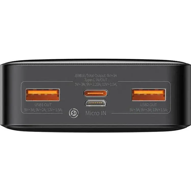 Портативна батарея Baseus Bipow Digital Display Power Bank 20000 mAh 20W PPBD050501 Black - фото 4