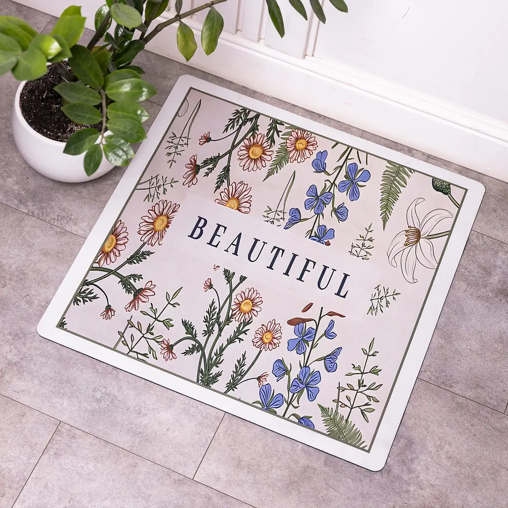Коврик для ванной комнаты из диатомита Beautiful 58×58 (см) Влагопоглощающий коврик для дома ванны Yiwu HP-42-13 - фото 2