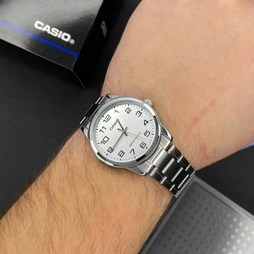 Чоловічий годинник Casio MTP-V001D-7B Сріблястий ( AT1141-0113 ) - фото 2