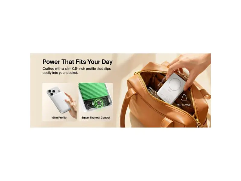 Зовнішній акумулятор (Power Bank) Belkin Slim Magnetic 10000mAh White (BPD015HQWH) - фото 7