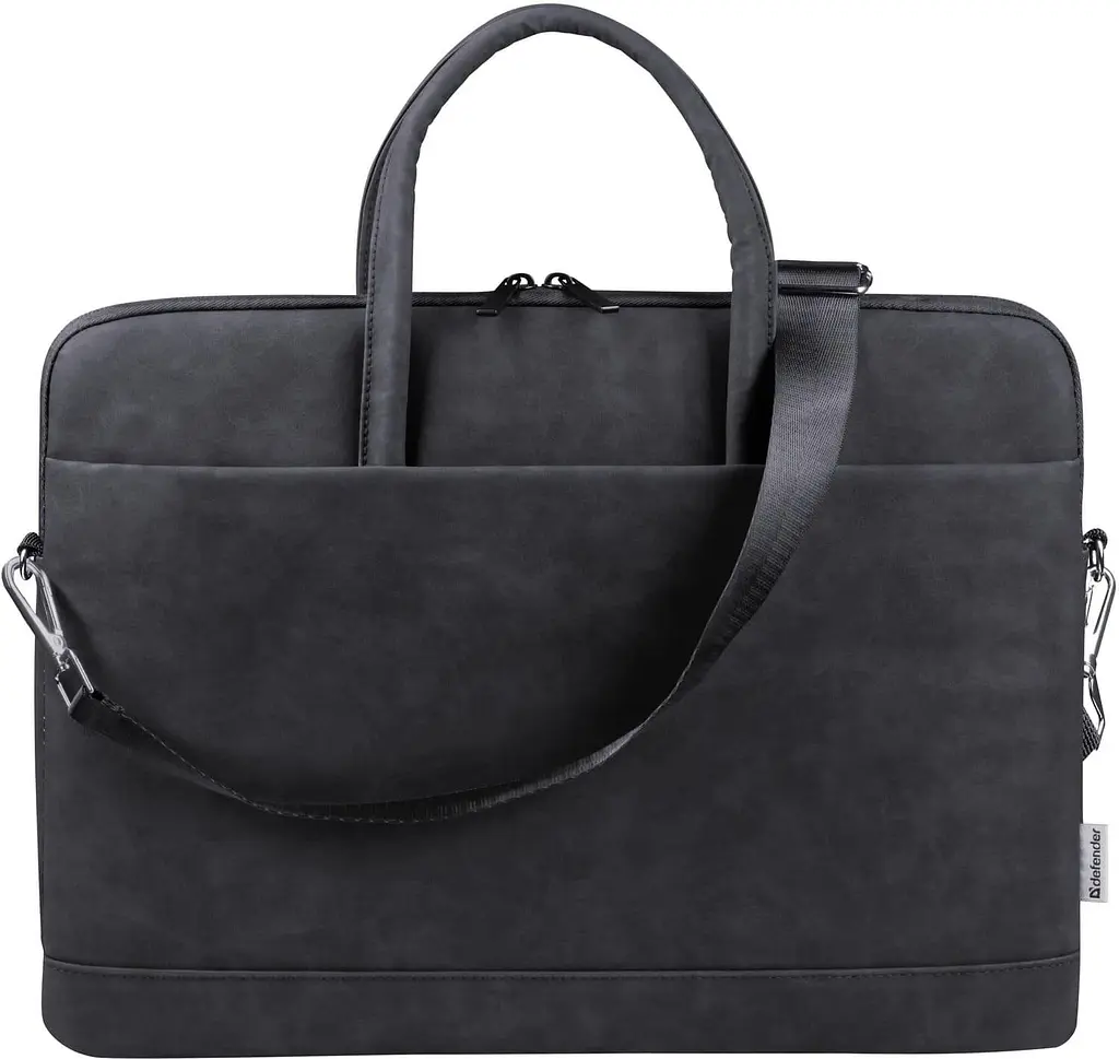 Сумка для ноутбука Defender 15.6'' Trendy з кишенею, шкіра, чорна (26130) - фото 2