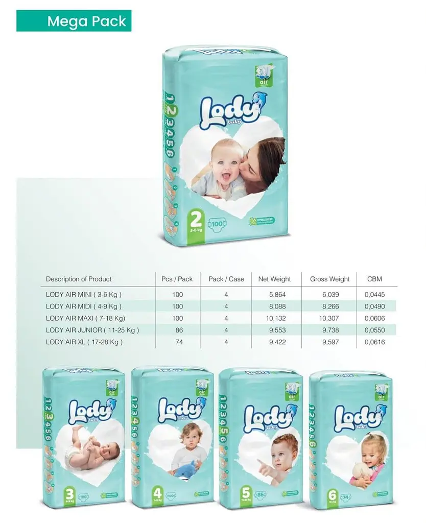 Підгузки дитячі Lody Baby Air maxi 4 (7-18 кг) Mega 100 шт. дихаючі на липучках - фото 4