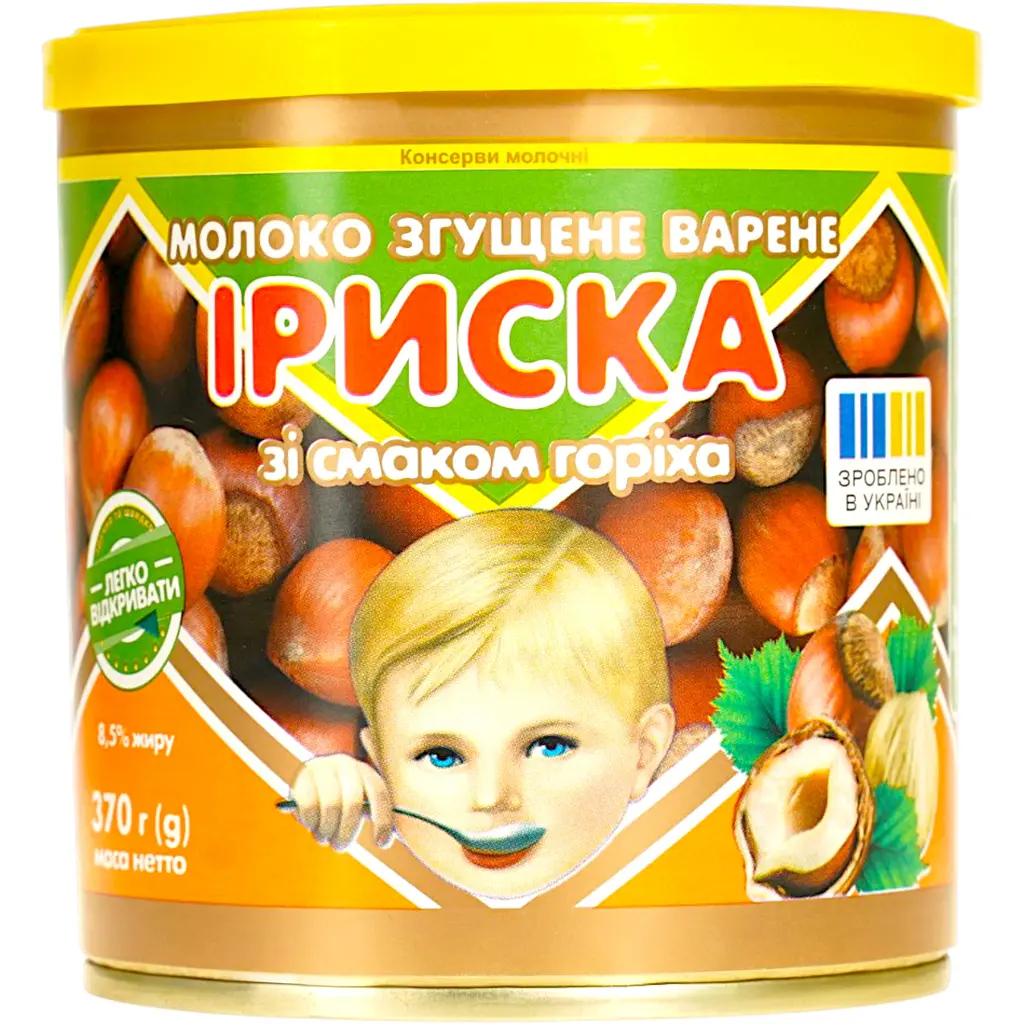 Молоко сгущенное Первомайский МКК Ириска 8.5% со вкусом ореха 370 г - фото 2