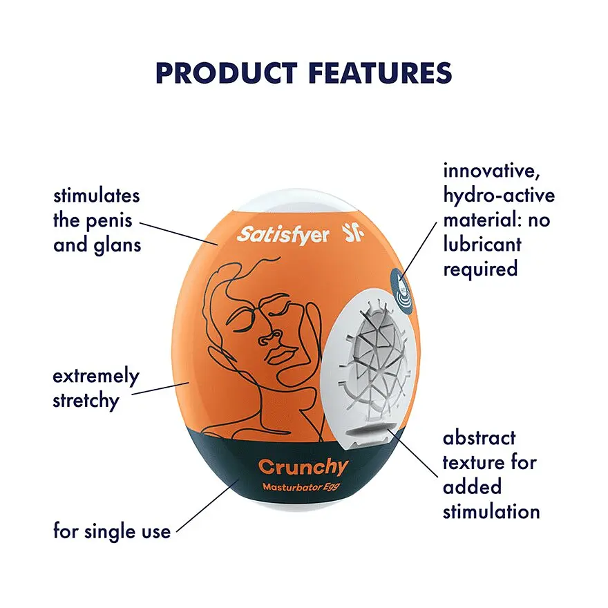 Мастурбатор-яйце Satisfyer Egg Crunchy Satisfyer 73-9043408; IG043408; SO5525 91940 - фото 4