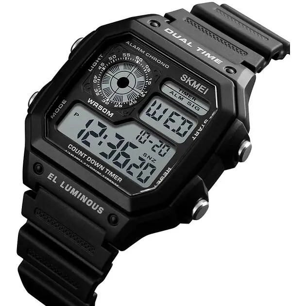 Наручний годинник чоловічий Skmei 1299 Black, 1299BK (12339) - фото 3