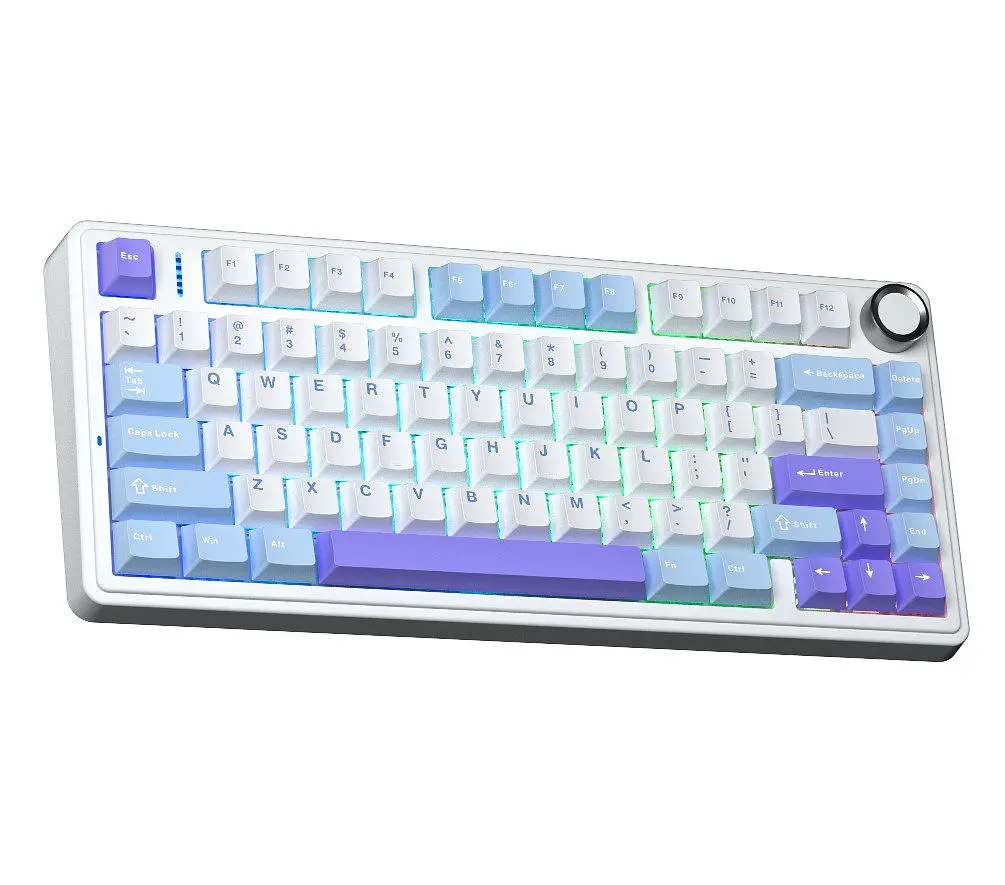 Клавіатура ігрова механічна Aula Mechanical F75 Wireless Purple-White ENG/UKR Gasket Reaper switch - фото 3