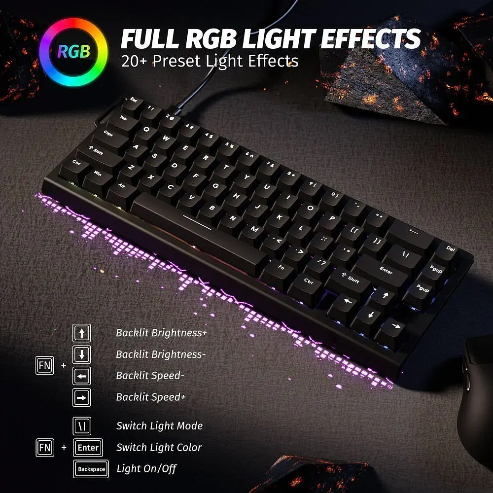 Клавіатура Attack Shark X68 HE RGB Magnetic Linear Switches Black (AS-6972792471044-B-UA) [166743] - фото 7