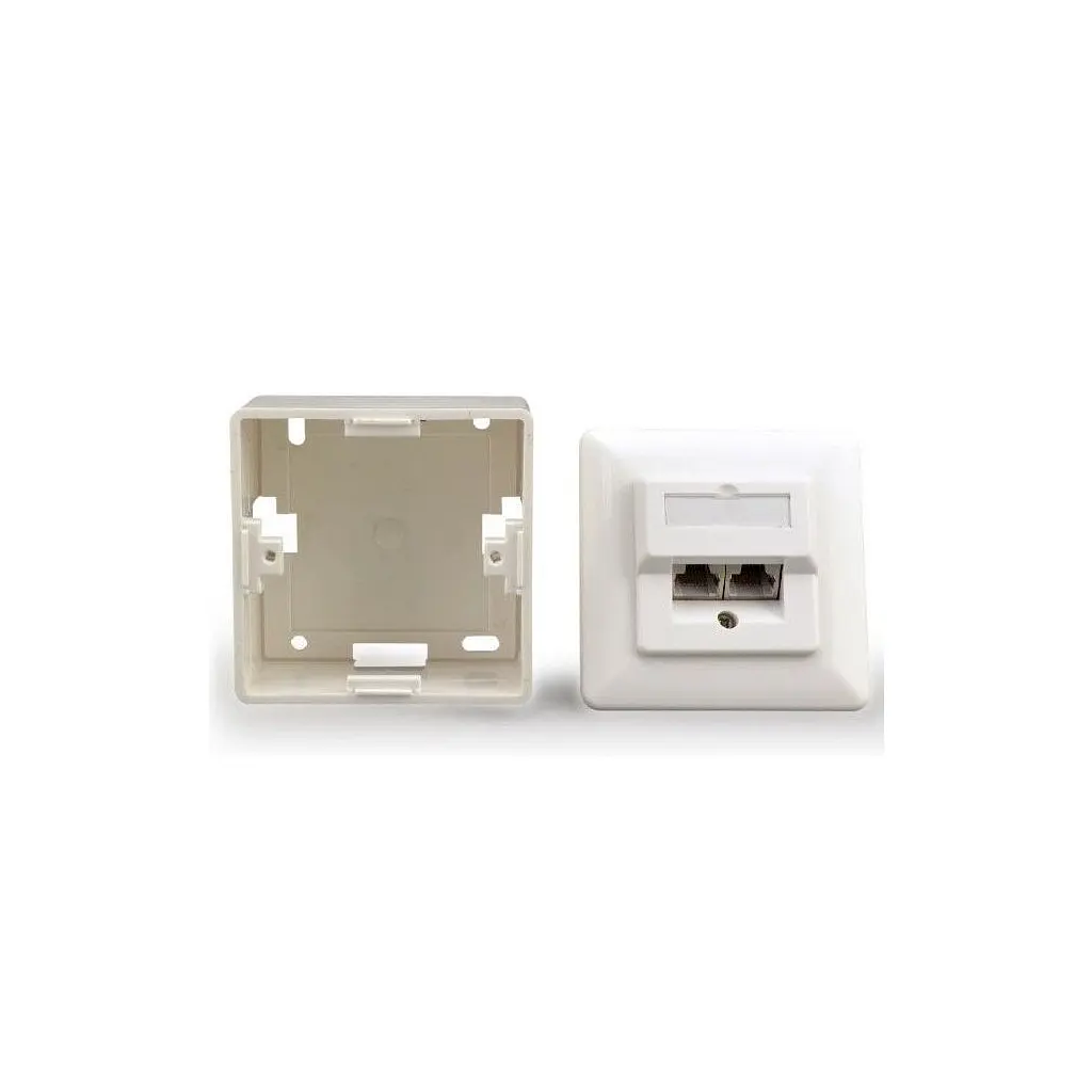 Комп'ютерна розетка RJ45x2 FTP cat.6 Cablexpert (MWS-2S6-01) - фото 2