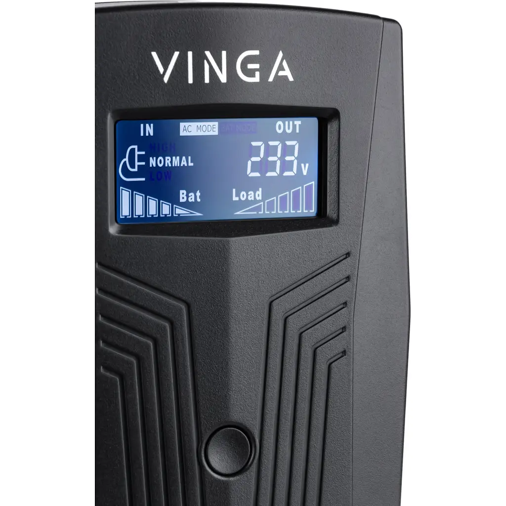 Пристрій безперебійного живлення Vinga LCD 800VA plastic case with USB (VPC-800PU) - фото 3