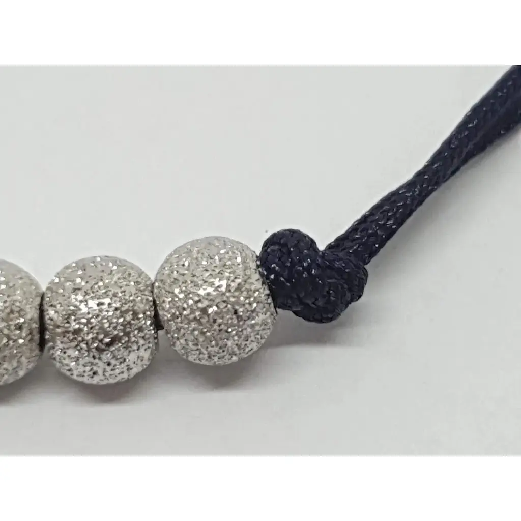 Браслет з текстилю Qvaliz з срібними вставками. 90501237СИН - фото 3