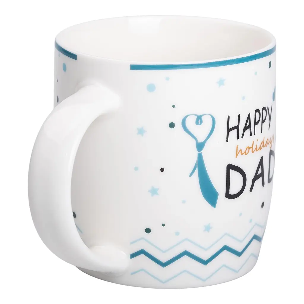 Чашка порцелянова HAPPY HOLIDAYS DAD 450 мл для тата Liling Rongxiang Ceramic RX-N240278HD - фото 12