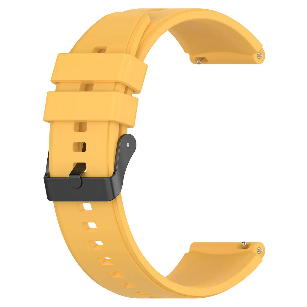Ремінець для Samsung Galaxy Watch 5 40mm - жовтий ширина кріплення 20мм силікон Watchbands GT (W45-4WB74657991) - фото 4