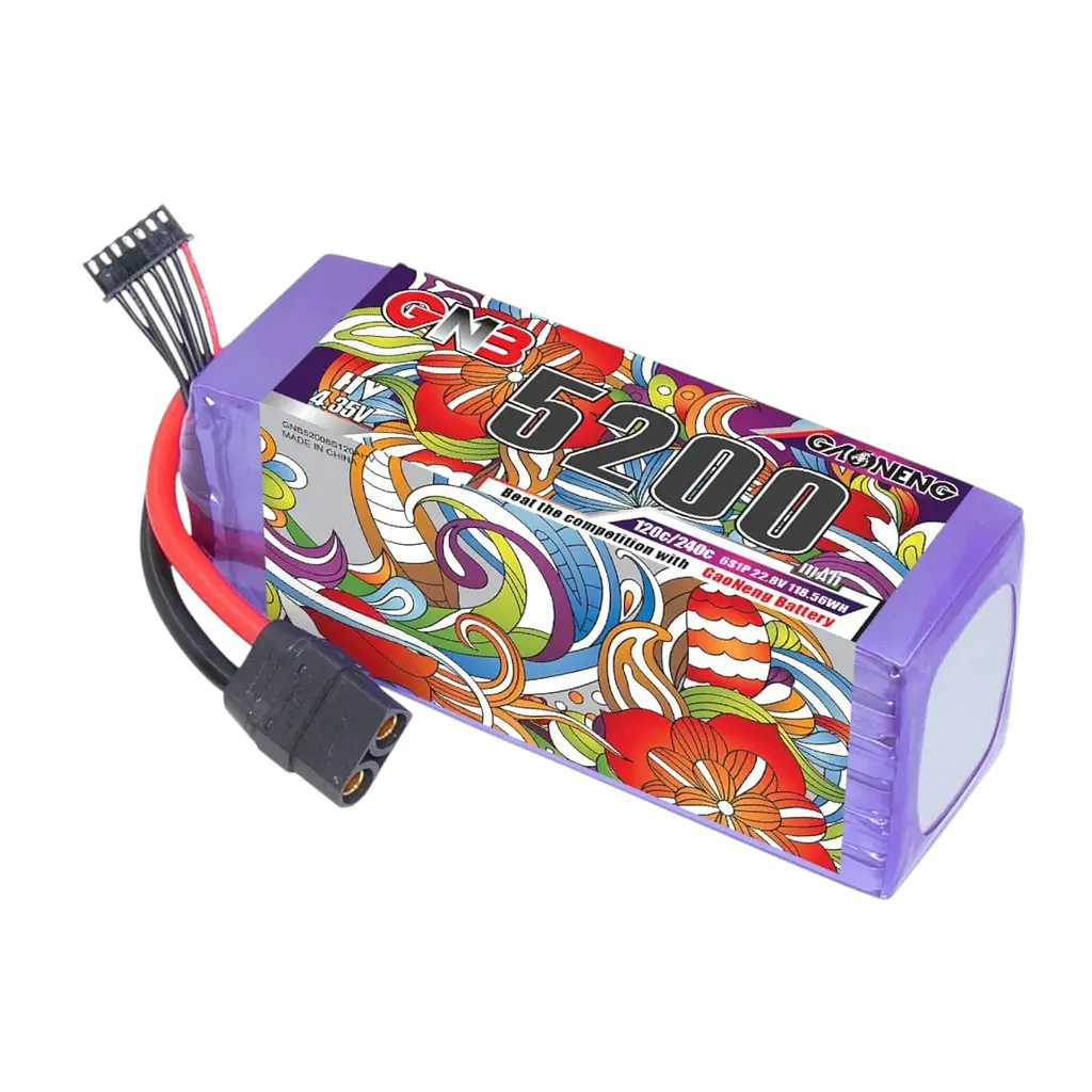 Акумулятор GAONENG GNB LiHV 6S 5200mAh 120C XT90 для 7-10 дюймових дронів - фото 3