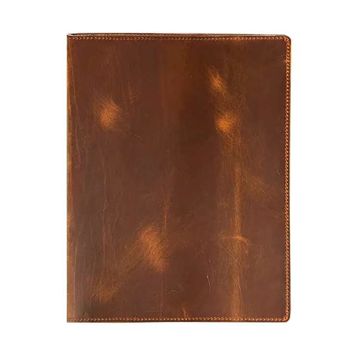 Кожаная папка для документов 5.0 Светло-коричневая Crazy Horse с эффектом Pull Up - фото 7