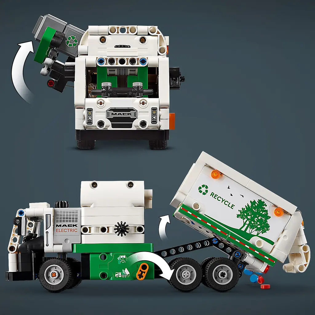 Уцінка. Конструктор LEGO Technic Сміттєвоз Mack LR Electric 503 деталей (42167)  - фото 7