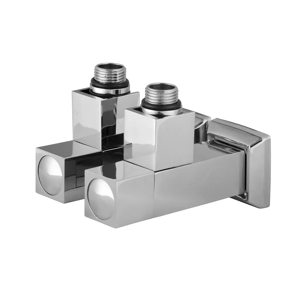 Набір кран напівоборотний кутовий з американкою Solomon Lux 1/2″ Cube chrom 8888 (2шт.) 000021913 - фото 3