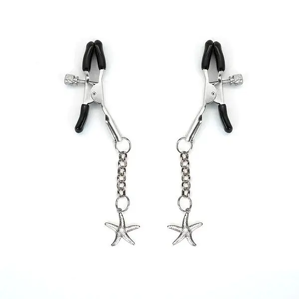 Затискачі для сосків Liebe Seele Starfish Nipple Clamps Silver з підвіскою морська зірка