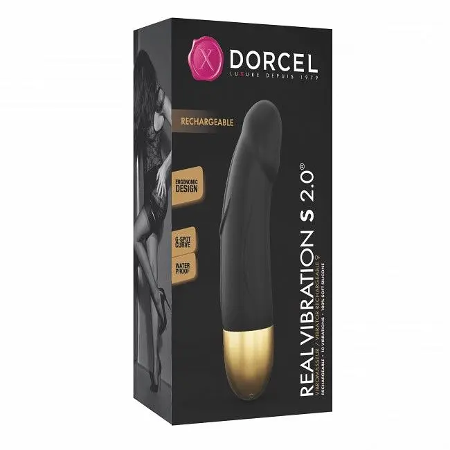 Вібратор Dorcel Real Vibration S Gold 2.0, діаметр 3,7см, перезаряджуваний, для точки G - фото 4