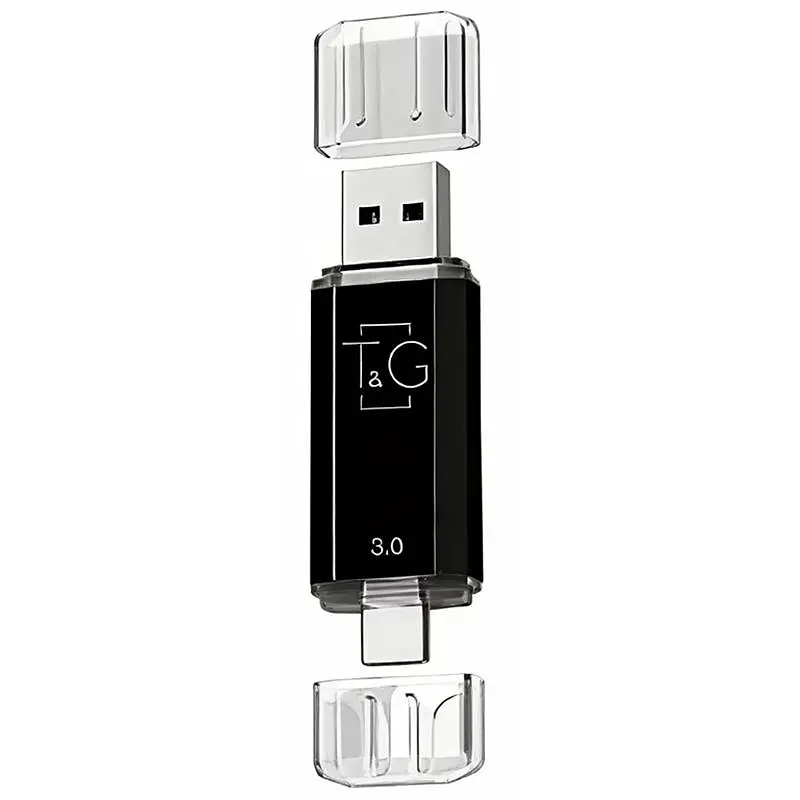 Флеш-накопичувач 009 Star Series 2in1 USB 3.0 (USB-A/C) - 256GB Чорний T&G teh0029229