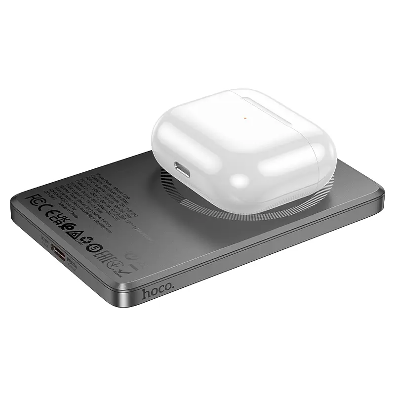 Зовнішній акумулятор HOCO Q26 Joy PD20W magnetic fast charging power bank(5000mAh) metal gray (6942007624039) - фото 4