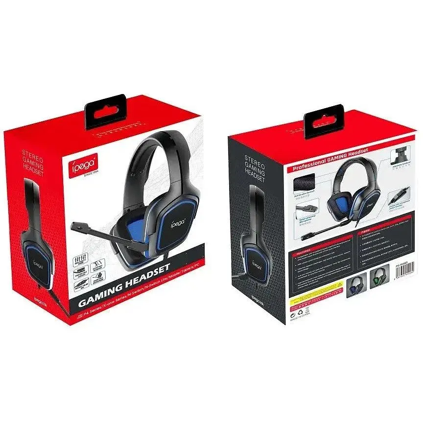 Навушники для геймерів iPega Gaming PG-R006B чорно-сині - фото 6