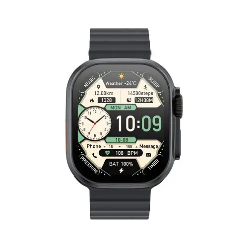Смарт-часи XO M11Ultra Curved Screen 9th Generation Wireless Charging Smart Talking Watch чорний - фото 6