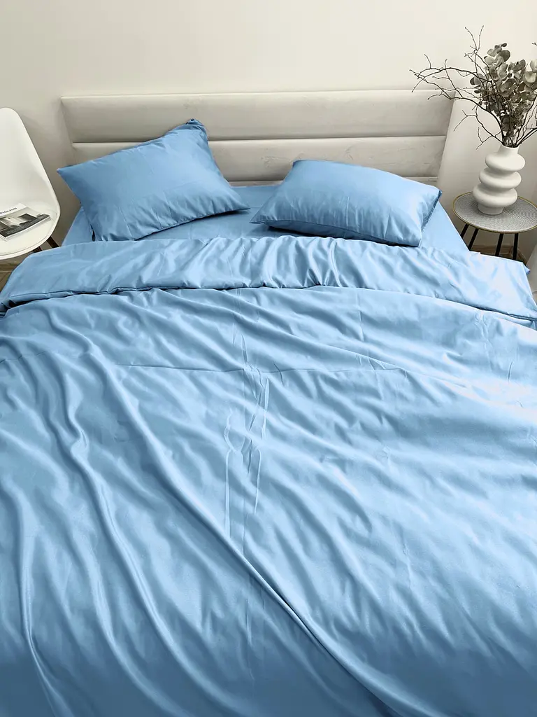 Комплект наволочок Ecotton 50х70 см 2 шт блакитного кольору Blue (25312) - фото 5