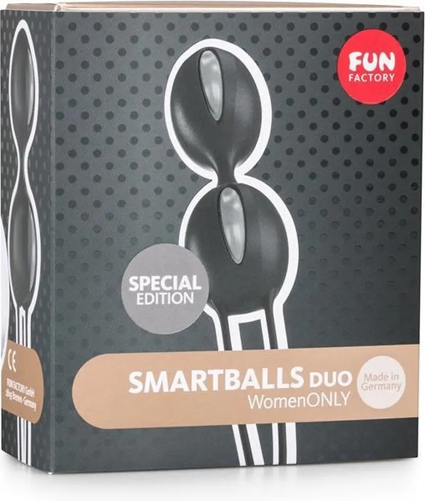 Fun Factory Smartballs Duo вагінальні кульки, 9.5х3.6 см (чорний з сірим) Fun Factory kl3400840081 98468 - фото 3
