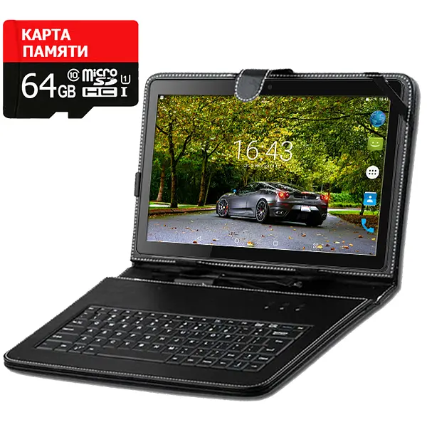 Планшет телефон Hoozo X1001 Full HD 32Gb LTE Jet Black + Чохол-клавіатура + Карта пам'яті 64GB - фото 2