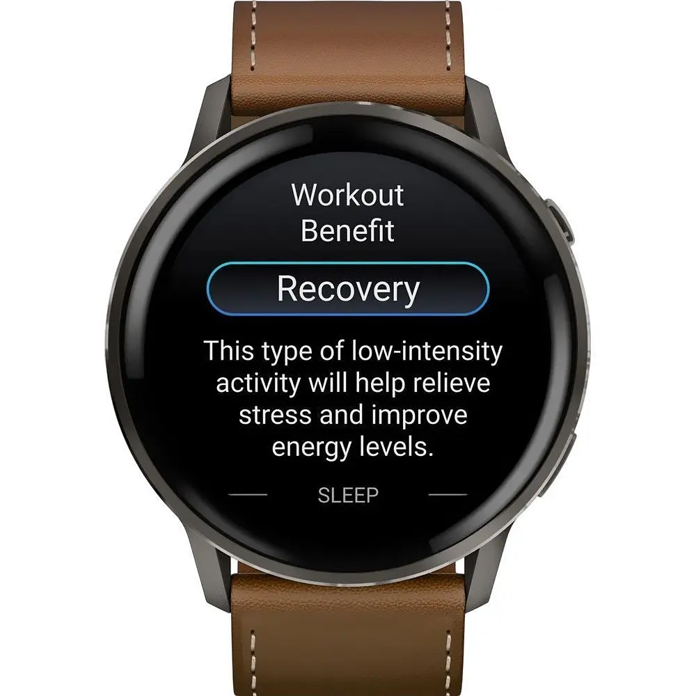 Смарт-годинник Garmin Venu 4 45mm Slate with Brown Leather Band (010-03014-03) [153838] - фото 4