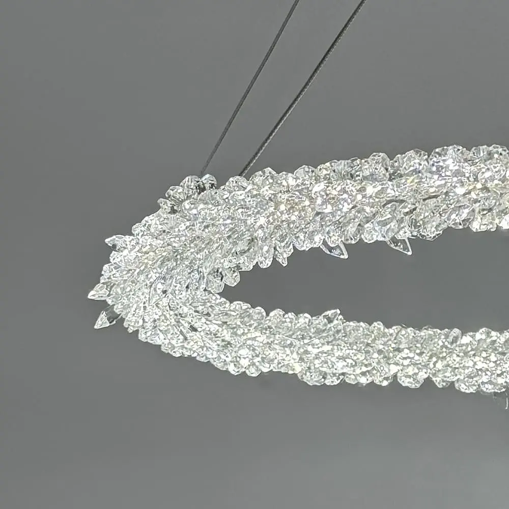 Невероятная хрустальная подвесная латунная люстра Ø 43 см | Ст. MD9105R-400 AB | Line F - фото 4