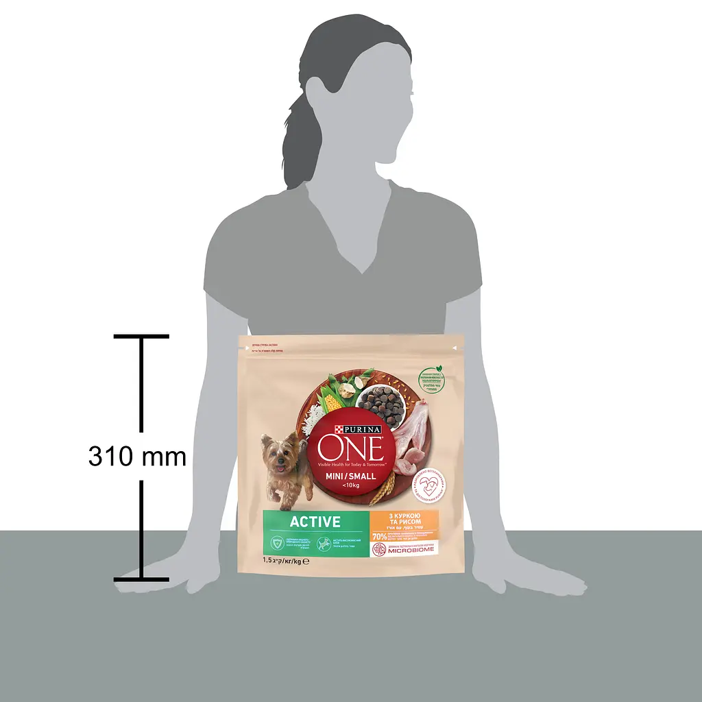 Сухой корм для активных собак малых пород Purina One Mini Active с курицей и рисом 1.5 кг - фото 4