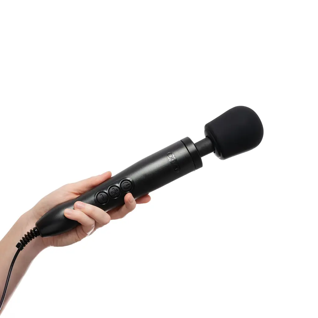 Вібромасажер DOXY Original Black, дуже потужний, живлення 220В, пульсівні вібрації - фото 6