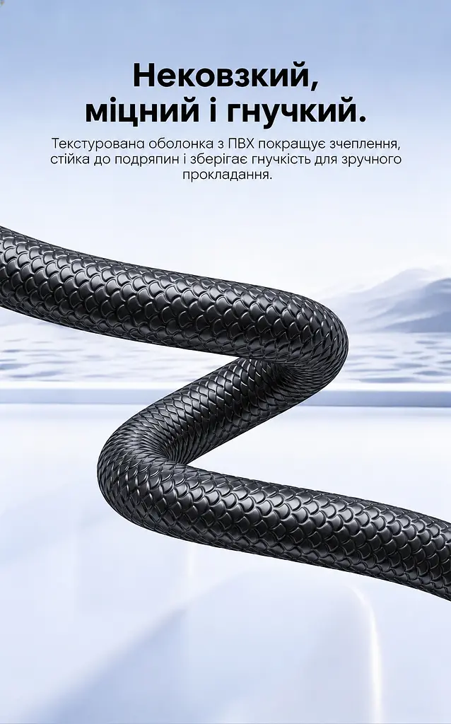 Мережевий патч-корд Ethernet Vention 25 м LAN-кабель на витій парі зі штекерами RJ45 8P8C на обох кінцях Cat6A UTP до 10 Гбіт/с за підтримки 10GBASE-T на всіх задіяних мережевих портах хрестоподібний роздільник пар для зменшення перехресних перешкод зовнішній діаметр близько 6 мм текстурована нековзка гнучка оболонка чорний із чорними корпусами роз'ємів і напівпрозорими синіми штекерами (ISCBS) - фото 4