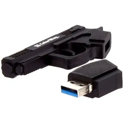 USB флеш накопитель ColorWay Pistol 32 GB 3.0 Black (CW-USBPL32) - фото 2