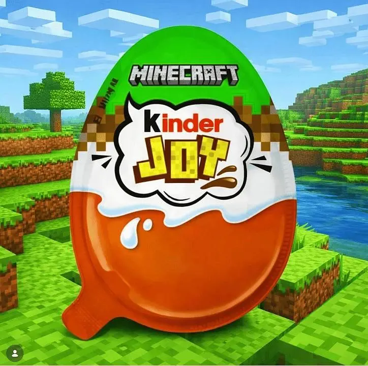 Шоколадні яйця Kinder Joy Minecraft 12 шт * 20 г - фото 2