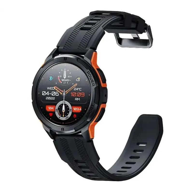 Смарт-годинник Lemfo C25 силіконовий ремінець black orange (16350) - фото 2