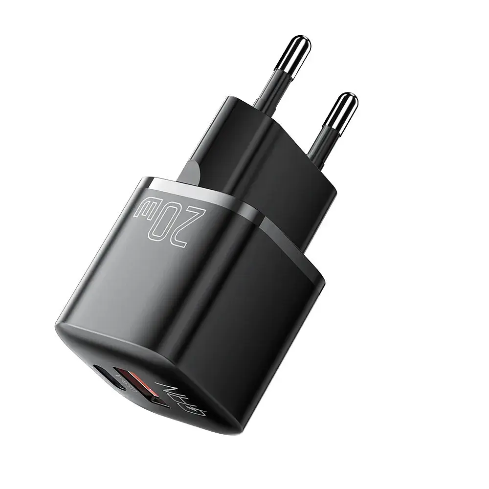 Зарядний пристрій Essager 1xUSB + 1xUSB-C PD20W GaN (ECTAC-HMB01-P) - фото 2