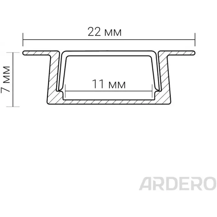 Профіль для світлодіодної стрічки Ardero CAB251 (81020) - фото 2