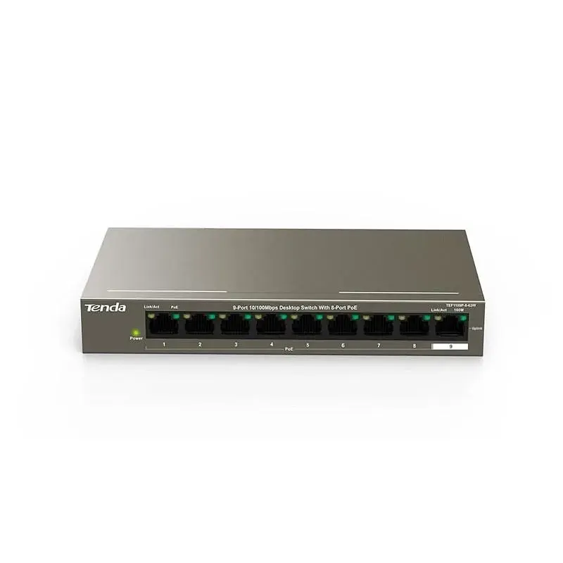 Комутатор мережевий Tenda TEF1109P-8-63W