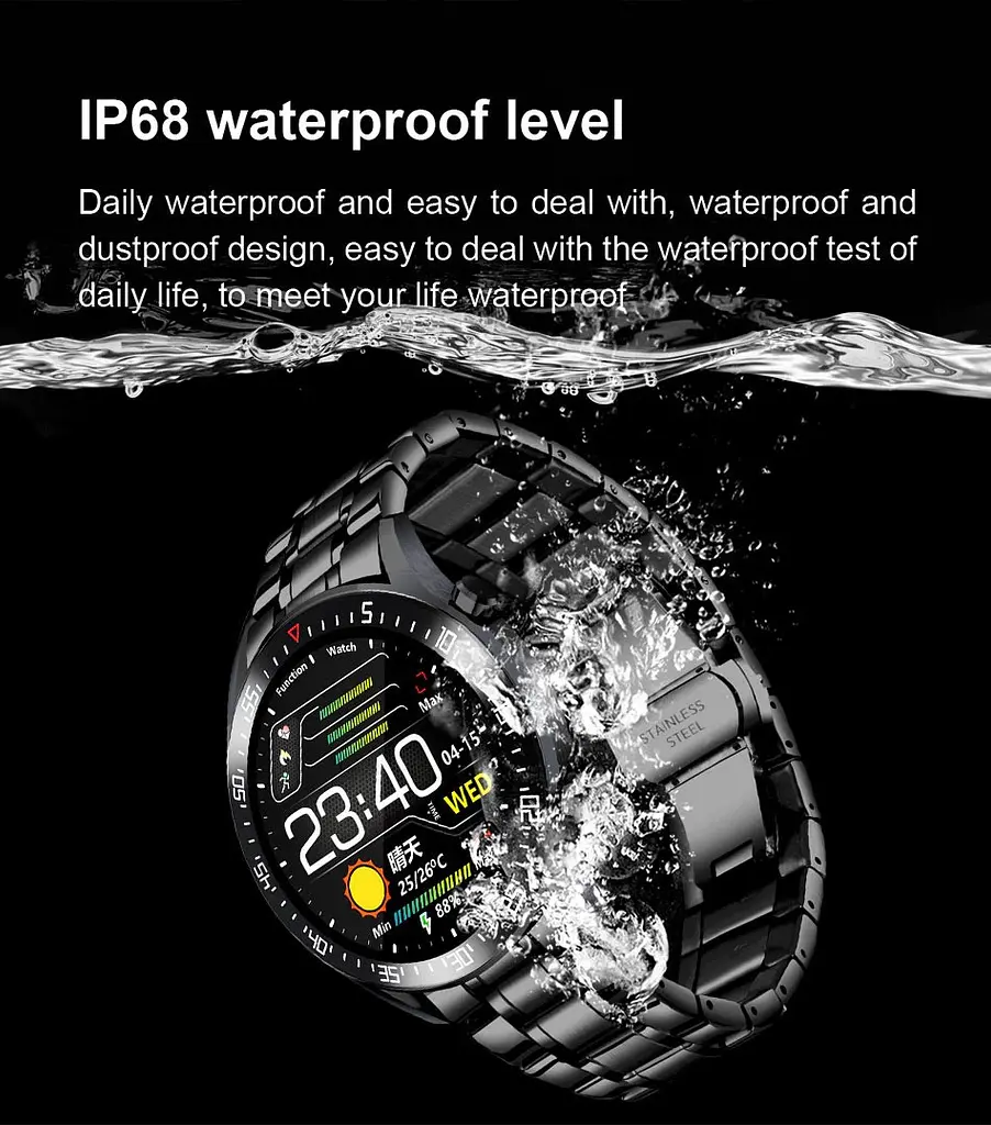 Смарт часы Lige C2 водонепроницаемые IP68 (Черный) - фото 8