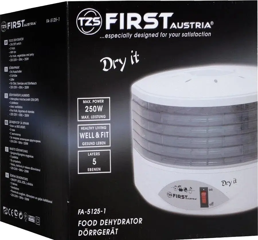 Сушіння для овочів та фруктів First FA-5125-1 White - фото 2