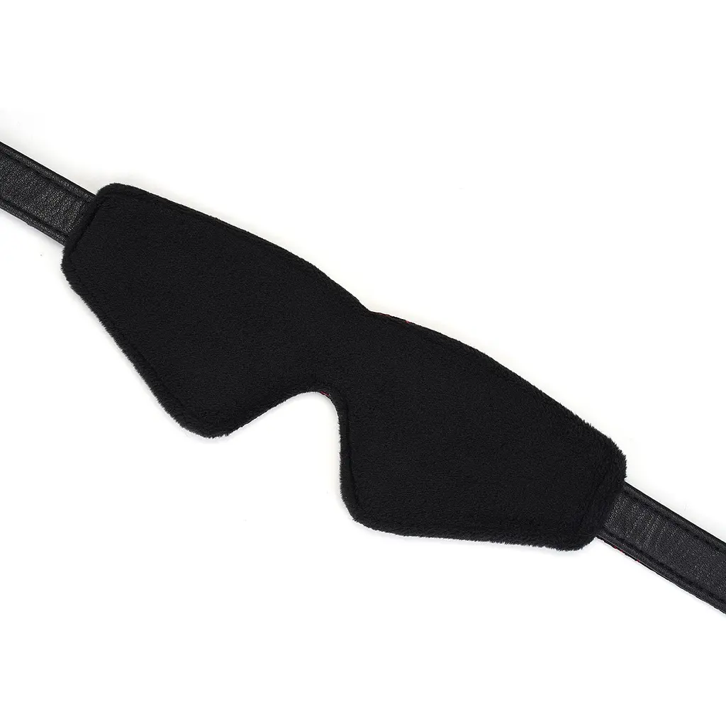 Маска на очі Liebe Seele Victorian Garden Blindfold чорний з червоним - фото 4