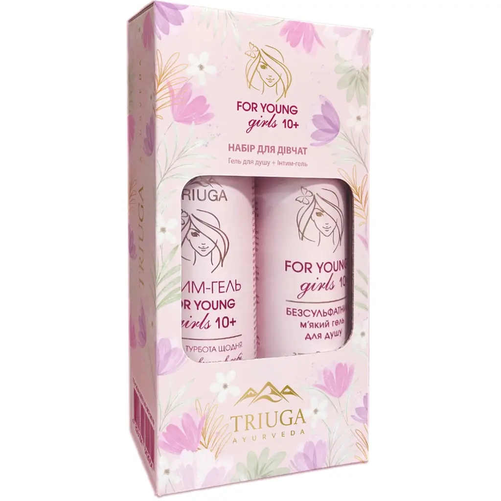 Набір косметики Triuga Ayurveda For Young Girls Гель для душу 250 мл + Інтим гель 300 мл (4820164642054) - фото 2