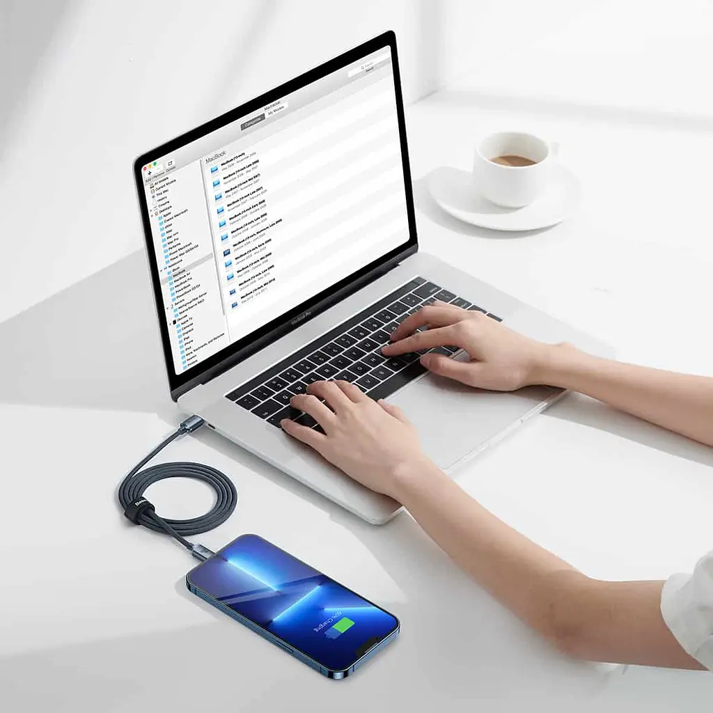 Кабель Baseus Crystal Shine Series USB-C to Lightning 20W 1.2m Black (CAJY000201) [71410] - фото 3