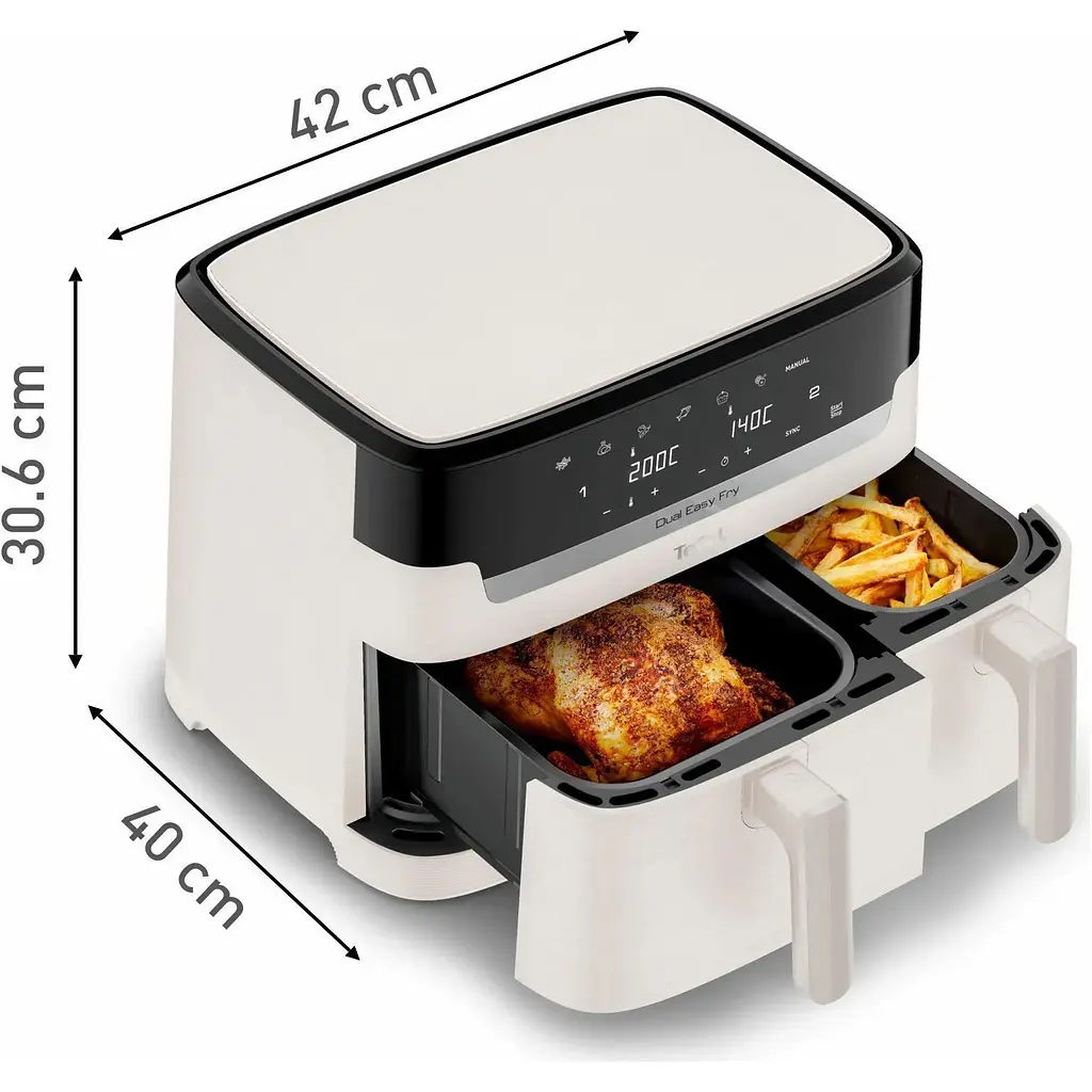 Мультипіч Tefal Dual Easy Fry Essential White EY901AE0 [158662] - фото 3