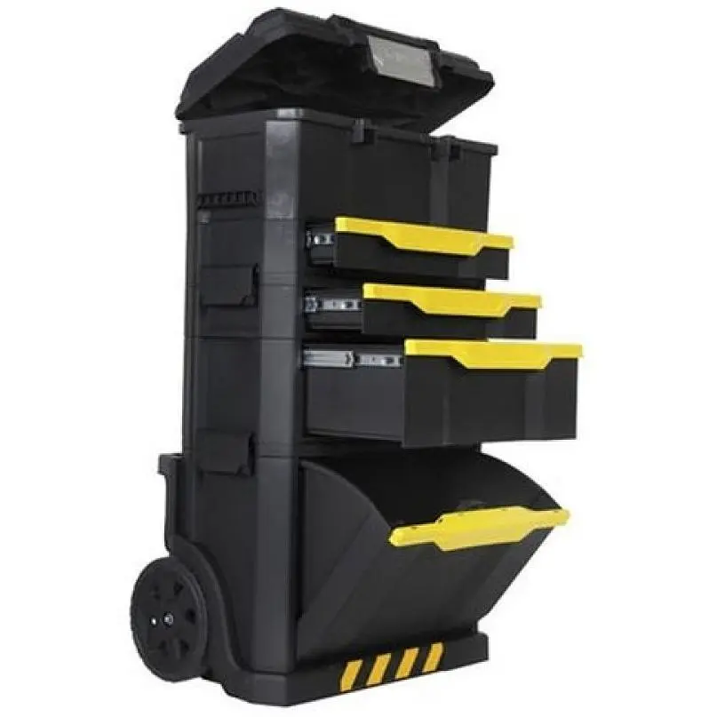 Ящик Stanley Modular Rolling Workshop пластиковый на колесах 86.6x48.8x34.8 см (1-79-206) - фото 2