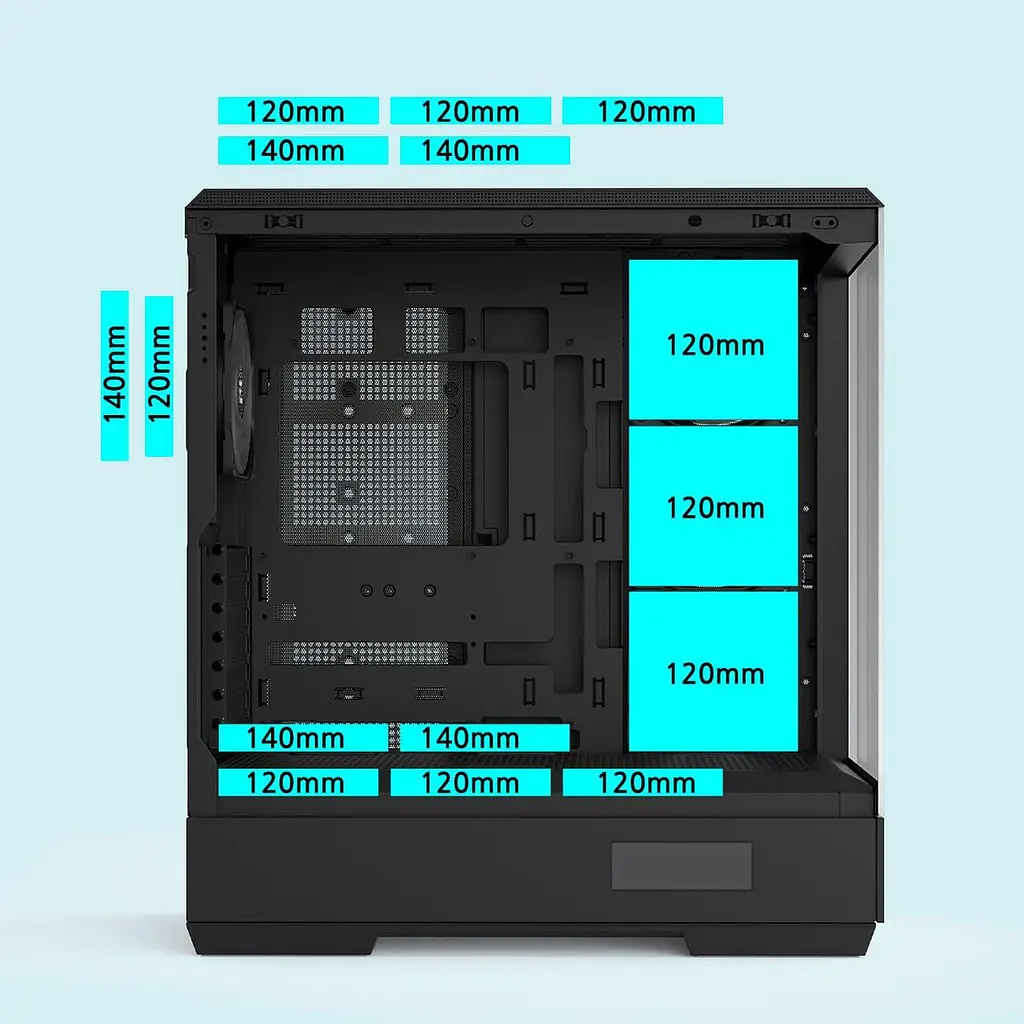 Корпус Zalman P50 DS Black (P50DSBLACK) без блока питания - фото 6